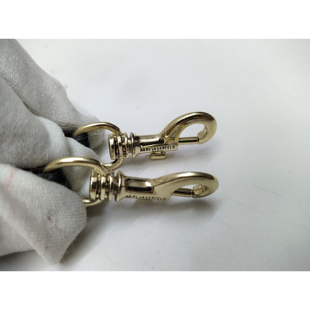 Karl Lagerfeld Replacement Strap Green Leather Gold-tone Spring Trigger Hook - Picture 8 of 11